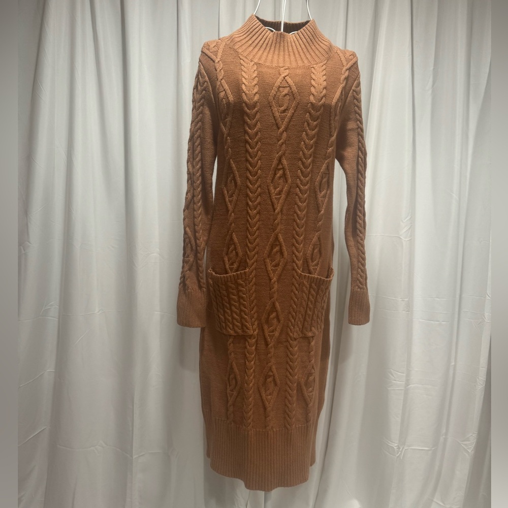 Knit sweater midi dress